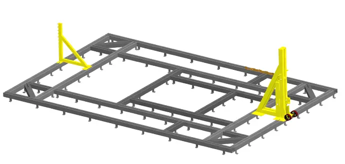 Bệ kéo nắn chìm sàn cho xe con 7350 x 7000 mm