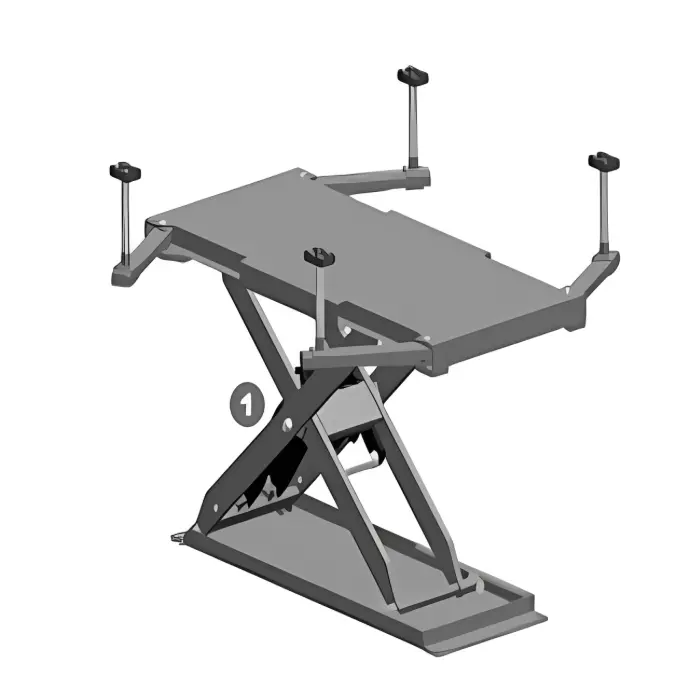 Cầu nâng cắt kéo cho xưởng thân vỏ 3 Tấn (3 pha, RAL 7016 màu xám)