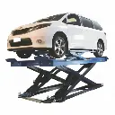 Cầu nâng cắt kéo kiểm tra góc đặt bánh xe 3 Tấn, Lắp nổi, có bàn nâng phụ (3 pha, màu xanh)