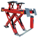 Cầu nâng cắt kéo kiểm tra góc đặt bánh xe 4,3 Tấn, Lắp chìm, có bàn nâng phụ, 3 pha, màu đỏ (bao gồm đĩa lái Italy và bộ phụ kiện)