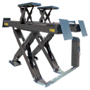 Cầu nâng cắt kéo kiểm tra góc đặt bánh xe 4,3 tấn, lắp chìm, có bàn nâng phụ, 3 pha, màu xám RAL 7024 (bao gồm đĩa lái Italy và bộ phụ kiện)