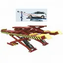 Cầu nâng cắt kéo kiểm tra góc đặt bánh xe 4.5 tấn, lắp chìm, có bàn nâng phụ (3 pha , màu đỏ RAL 3001, gồm đĩa lái).